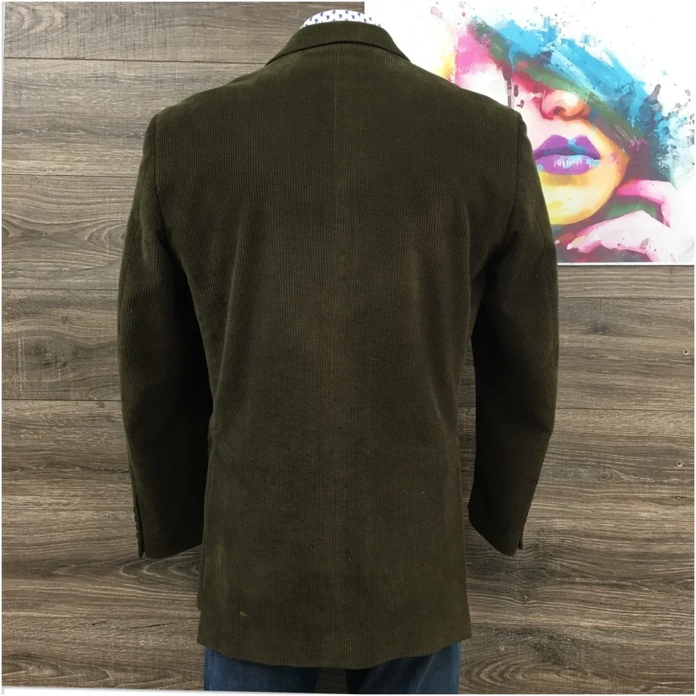 FACONNABLE Mens  Corduroy Blazer Sport Coat Casual Jacket Size‎ 42L Classic Suit